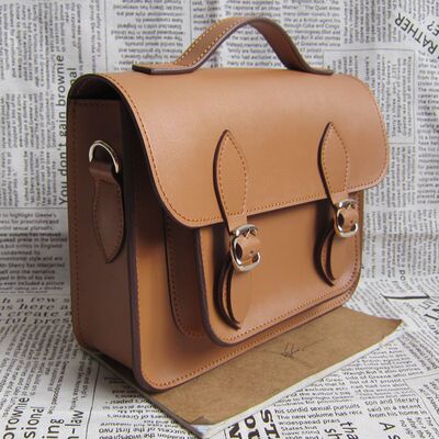 小米苏定制 单肩斜跨手提牛皮包 手工邮差包真皮包 定制皮包