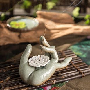 红酸枝莲花佛手香薰炉