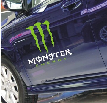 怪兽kenblock 怪兽饮料 魔爪 鬼爪 monster 车贴 贴纸汽车贴