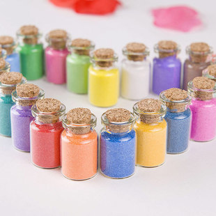彩色沙子七彩砂五彩石玩具细沙沙画瓶多肉盆栽盆景婚庆背景