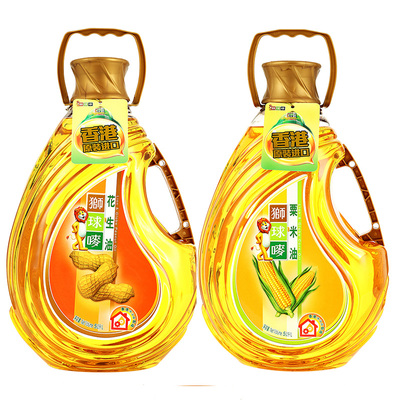 香港进口狮球唛花生油5l 玉米油5l 健康组合装食用油