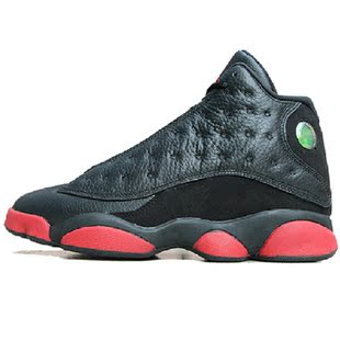 air retro jordan new bred乔丹乔aj13代公牛黑红皮面男鞋篮球鞋