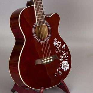 吉它 正品 男女生通用练习琴 40寸咖啡色民谣吉他 新手入门吉它 包邮