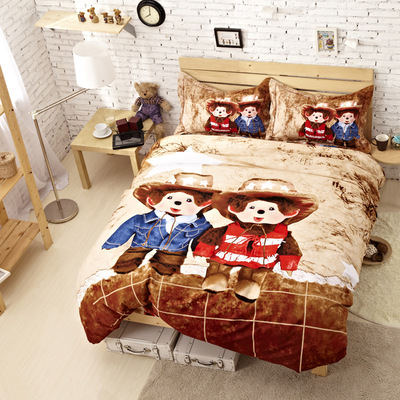 卡通蒙奇奇四件套