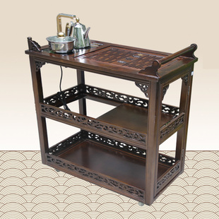 茶艺世家实木茶水柜茶边柜茶水架储物柜简约茶台红木家具jt-518a