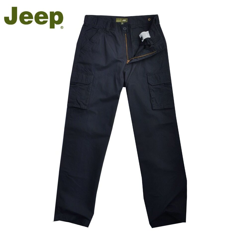 jeep吉普专柜正品 男士全棉磨毛休闲裤工装裤多袋裤长裤js10wp118