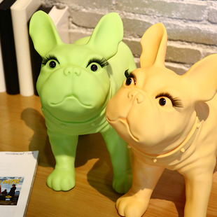 橱窗道具 道具狗陈列仿真道具狗多姿势拍摄塑料狗模特道具 斗牛犬