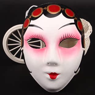 京剧diy化妆舞会纸脸/京剧纸脸谱空白纸面具/手绘彩绘模型 最全面具
