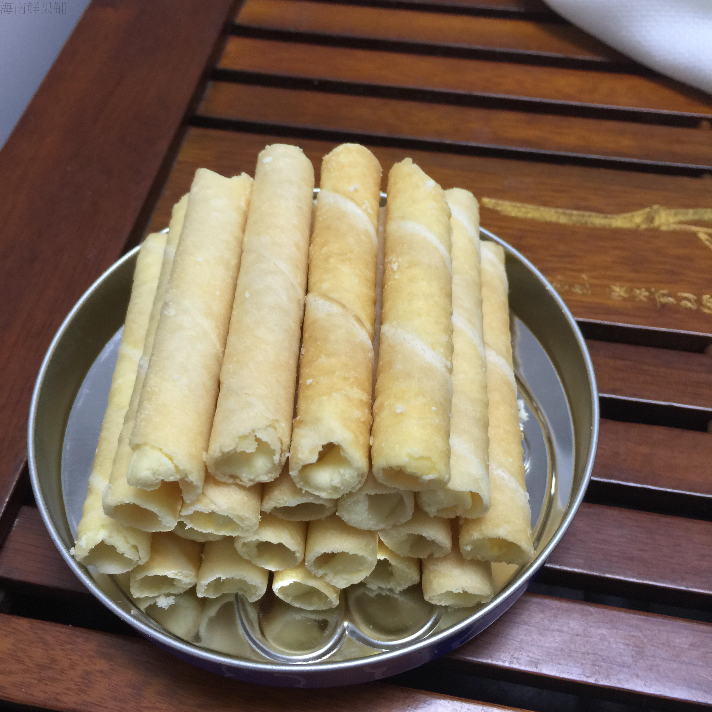 包郵春光椰香酥卷1000克散裝椰奶餅乾脆卷 蛋卷脆餅酥餅特產