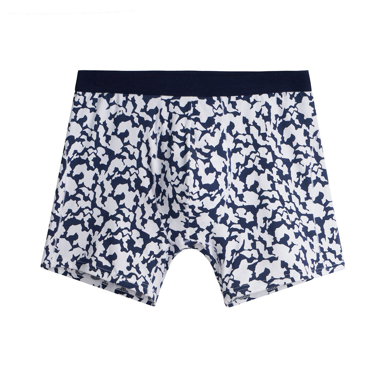 三枪内裤男士17春夏新品有机棉质印花大码短裤中高腰平角裤2条装