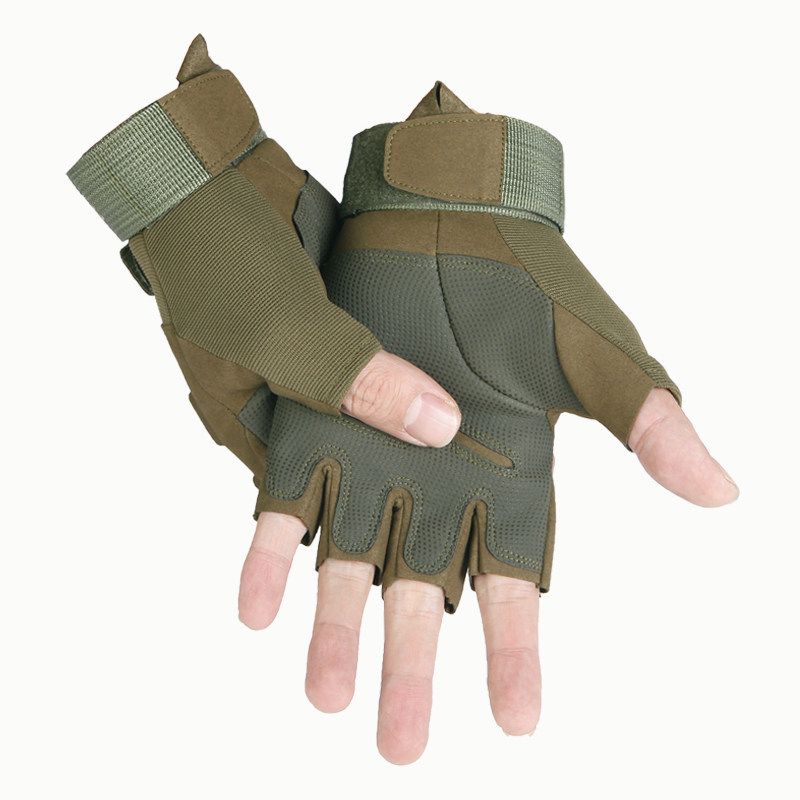 黑鹰半指手套男女士户外运动特种兵专用战术防滑春夏防晒霹雳手套