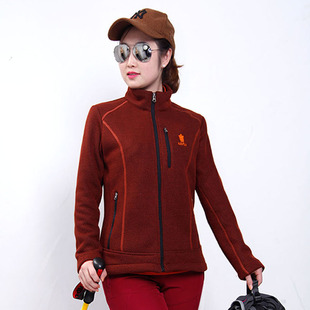aleutian 阿留申春秋冬 户外女款针织软壳衣女外套保暖开衫女上衣