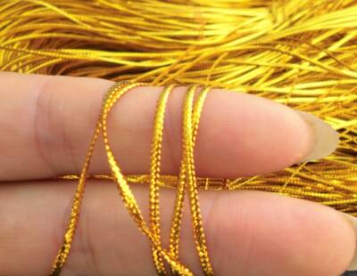 1mm 扁金丝绳 吊牌线 贺卡请柬金丝线 包装扎口装饰 无弹性空芯