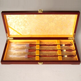 汝阳刘毛笔中华老字号文房四宝精品狼颖二狼毫毛笔适合楷行隶草书