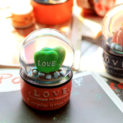 zakka彩色可爱植物水晶球 树脂工艺品 小摆件拍照道具