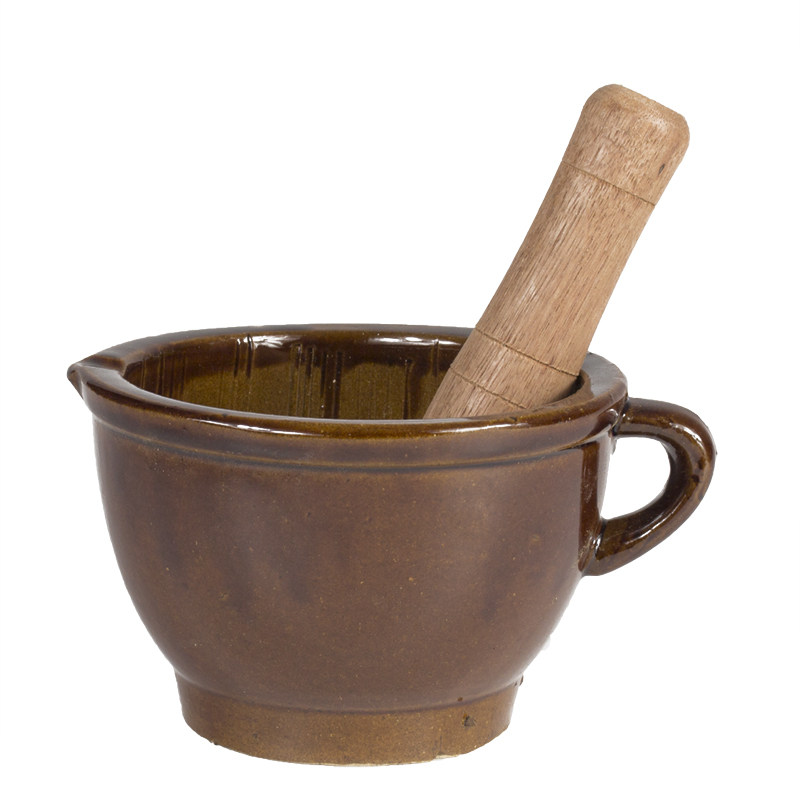 大号土陶擂钵湘菜馆擂钵厨房用具餐饮大码压蒜器擂钵辣椒擂茶陶瓷