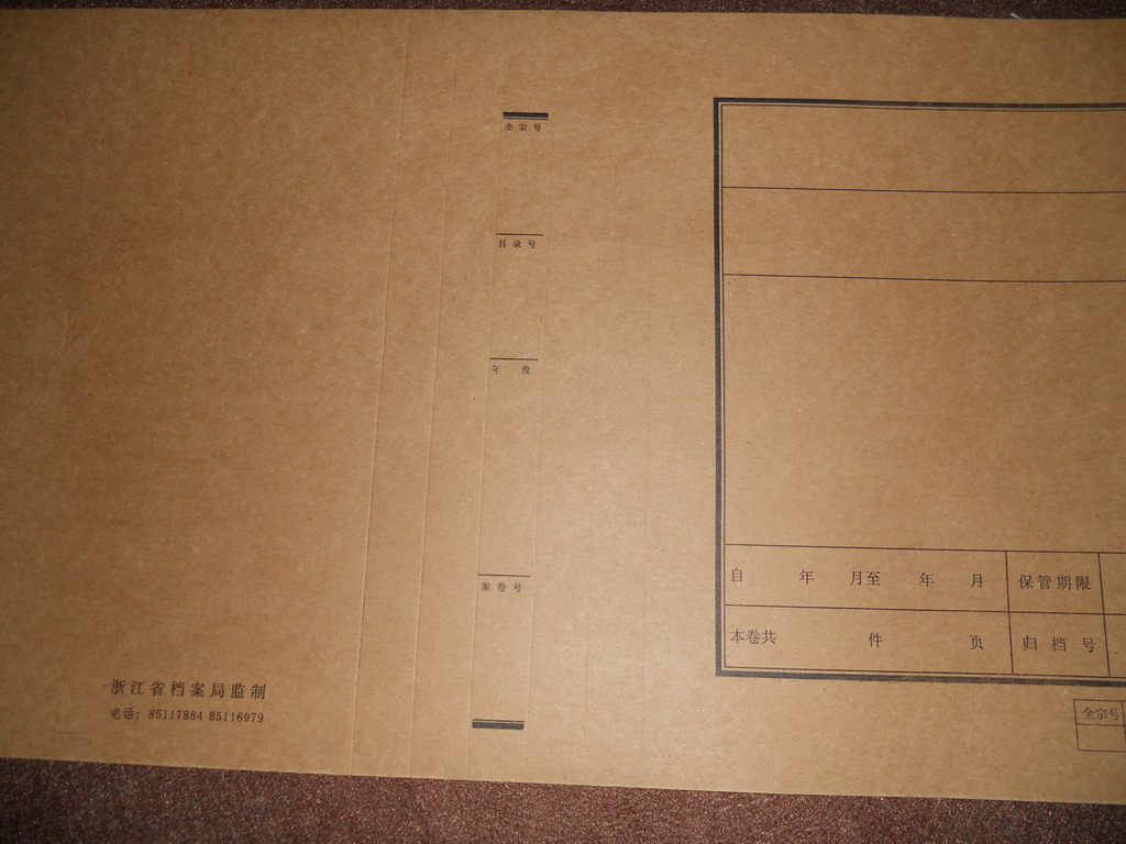 档案案卷封面(厚)/文书档案封皮