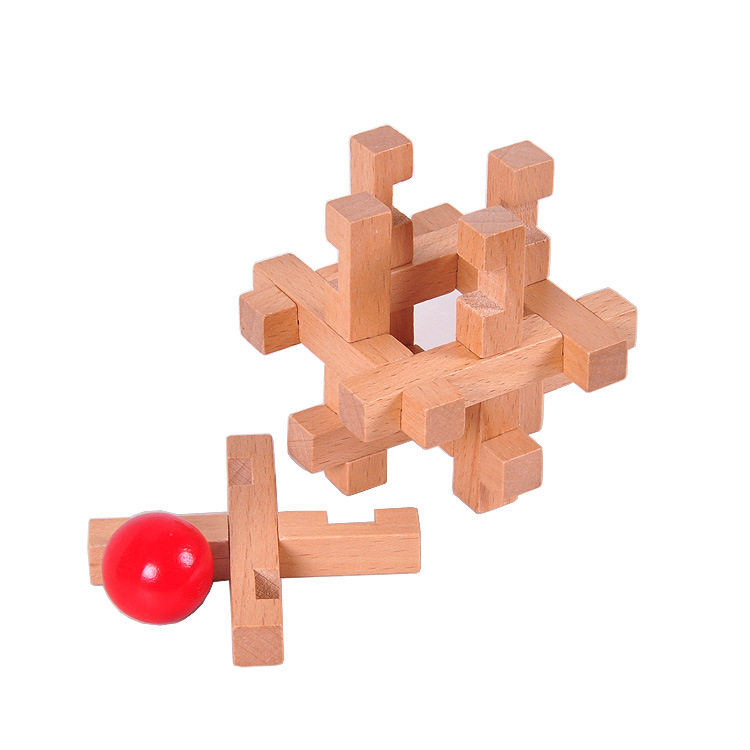 成人儿童益智玩具 榉木笼中取球 孔明锁鲁班锁 木制精品 厂家直销