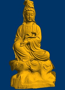 观音 如意观音圆雕1 三维雕刻 stl圆雕图 立体精雕图 四轴圆雕图3d