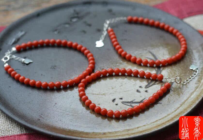 特价不折!天然红绿间色草莓晶水晶手链女 约9.5-10mm