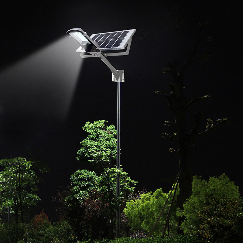 太阳能路灯户外防水家用庭院灯新农村抱杆挑臂led路灯超亮30w50w