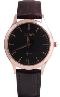 正品牌爱波aibo手表复古潮流时尚精钢商务经典表男表石英表