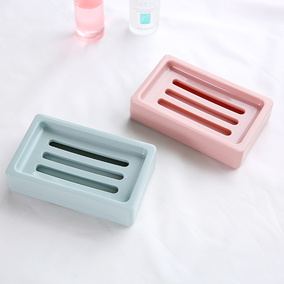 居家用卡通笑脸双层肥皂盒沥水肥皂架卫生间创意皂托香皂架香皂盒