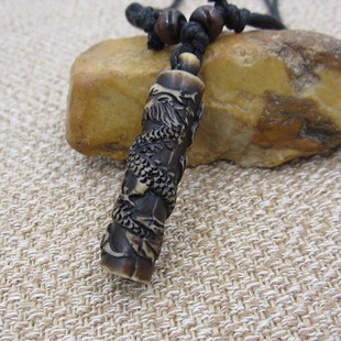 韩版原创潮牌非主流民族风男女款时尚复古自制牦牛骨驱邪吊坠项链