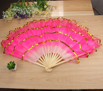 0568双面跳舞扇子 基督教舞台表演扇 大号舞蹈扇二人转广场舞
