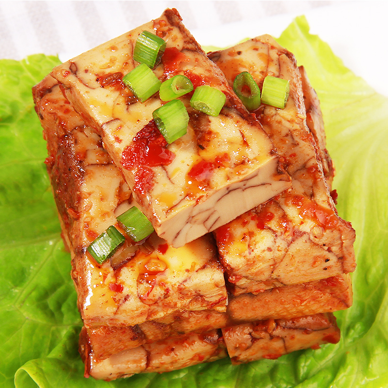 但氏冷泉花豆干580g 四川特产农家手磨小包装麻辣豆腐干批发零食