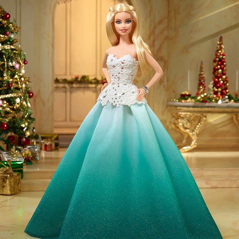 美泰芭比娃娃女孩生日玩具礼物礼盒套装2016珍藏版假日芭比dgx98