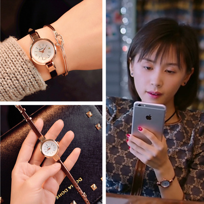 欢乐颂2曲筱绡同款手表女简约气质细带小巧复古女学生迷你小表盘