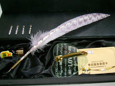 复古羽毛笔 鹅毛笔 猫头鹰羽毛笔 欧式 复古 蘸水 哈利波特圣诞节