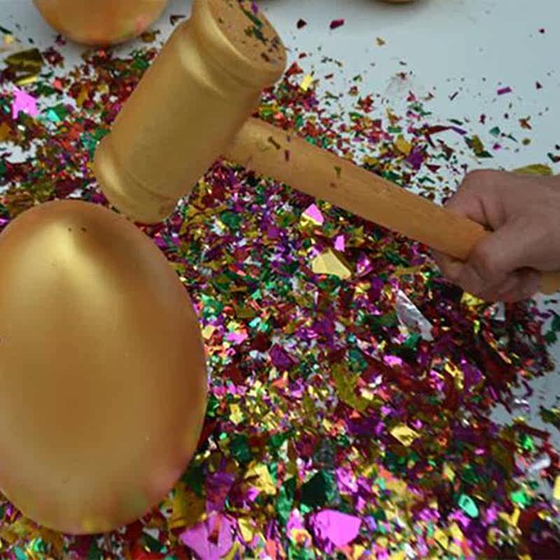 非常6 1金蛋厂家金蛋婚庆活动用品砸金蛋抽奖道具金锤子实木_双氙车灯