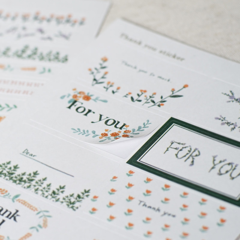 韩国diy文具装饰贴纸手帐本记事本活页本个性创意田园碎花贴纸 潮