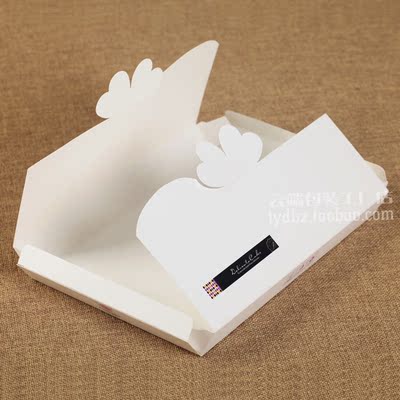 云端烘焙包装蝴蝶扣生日蛋糕刀叉盒纸质西点盒装刀叉盘小盒100个