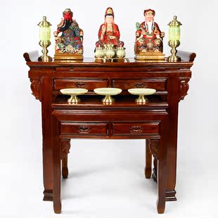 慧鑫佛具 寺庙榆木实木供桌 双翘头中案桌 菩萨供柜观音佛台供柜
