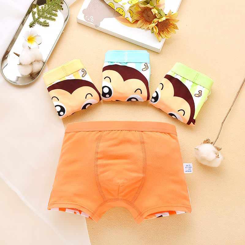 男童内裤平角内裤纯棉短裤女童宝宝中大童青少年学生小儿童内裤男