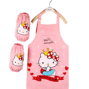 儿童围裙画画衣防水无袖夏季背心式公主中大童绘画罩衣小孩吃饭服