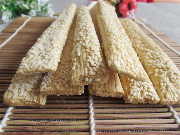 包邮小吃 农家纯手工芝麻糖传统芝麻棒 芝麻棍杆零食麦芽糖250g