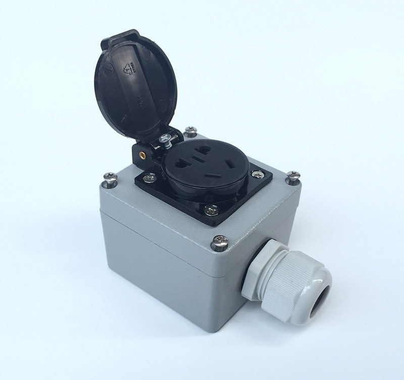 工业防爆插座铸铝底盒防水插座 室外防溅多功能插座 户外防水插座