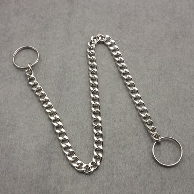 金属批花合金磨链钥匙链圈 双圈细链子diy钥匙扣 吊灯链接挂绳