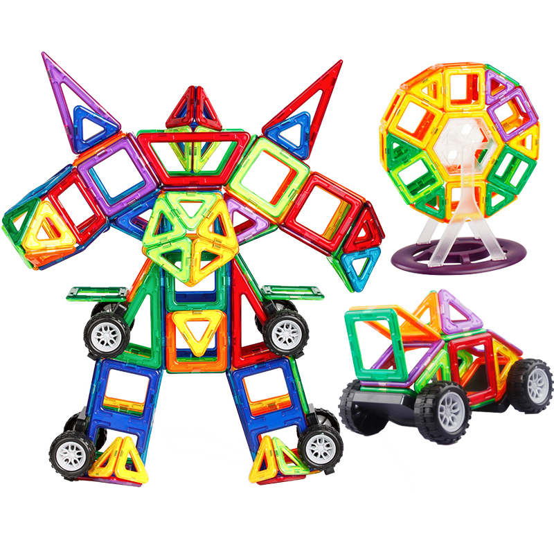 3q宝贝磁力片百变提拉塑料拼装积木3磁性建构片益智儿童玩具岁