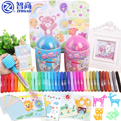 智高kk喷喷笔36色萌丽桶儿童水彩笔
