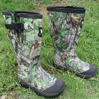 雨鞋天然橡胶 防滑防水 迷彩雨鞋男大码雨靴登山打猎水鞋男包邮