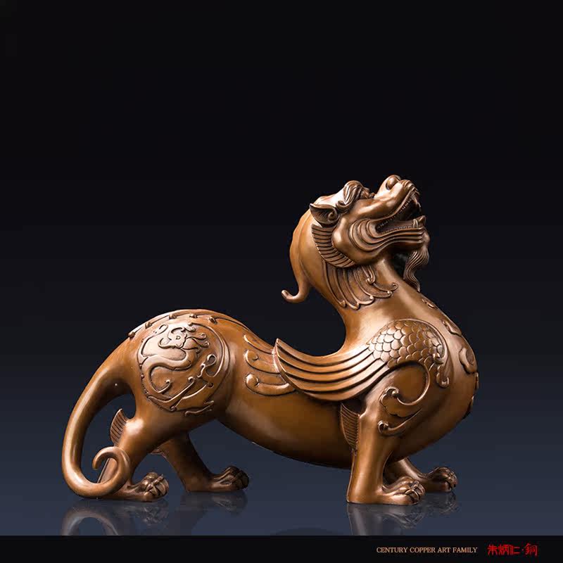 朱炳仁铜 28号辟邪兽 铜家居桌面摆件客厅装饰 工艺艺术品正品