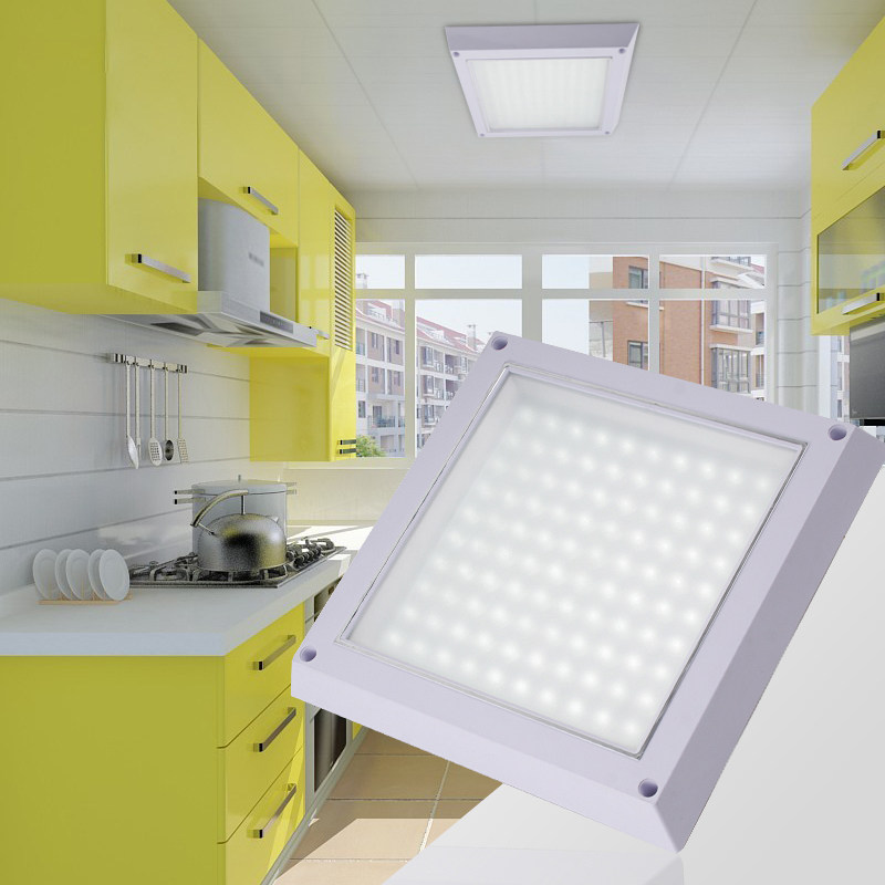 朗森方形明装磨砂led厨卫灯厨房灯浴室卫生间阳台过道防水吸顶灯