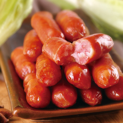 台湾零食特产即食烤肠原味纯猪肉肠迷你小香肠猪肉枣肠特价不含粉