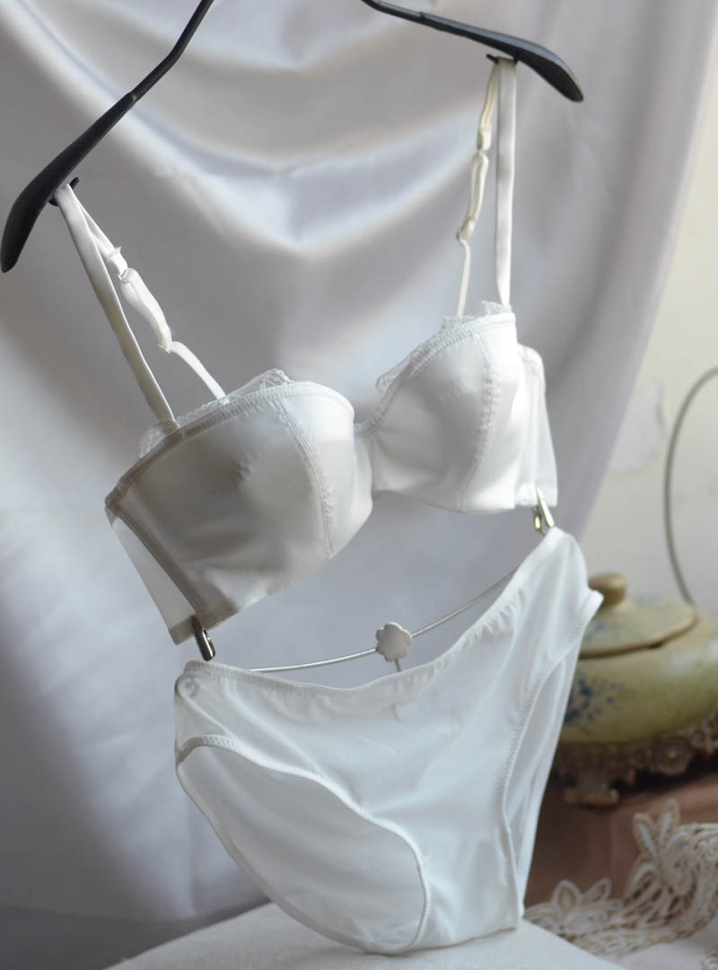 文胸奢华绸缎内衣套装女士胸罩抹胸 欧美