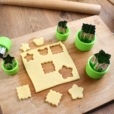 不锈钢饼干切模水果蔬菜压花刀切花器带护手饭团印花磨蝴蝶面模具